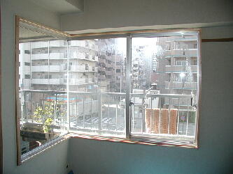 角度付き内窓 変形内窓工事 二重窓施工例